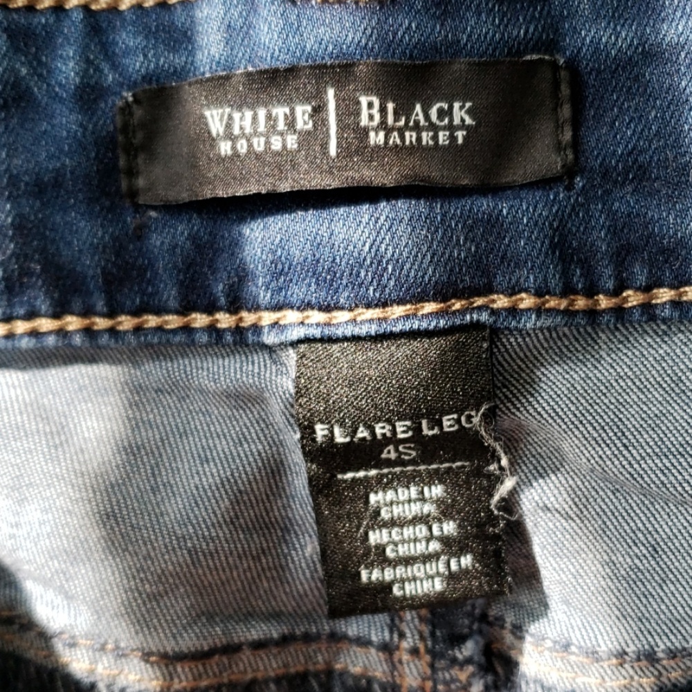 Medium wash White House black market flared jeans